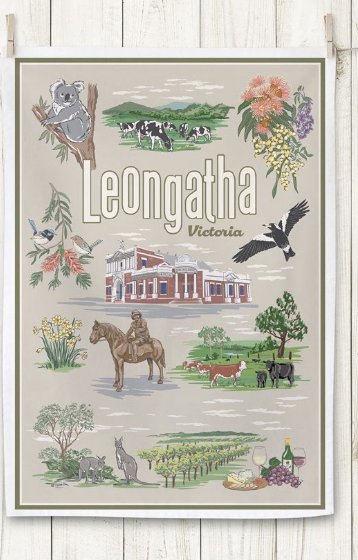Leongatha Vintage Tea Towel | Natural