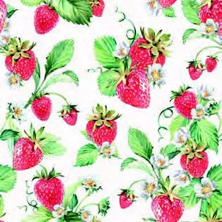 Luncheon Napkin Garden Strawberries