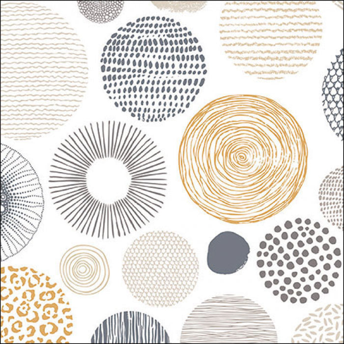 Luncheon Napkin Circles Textures