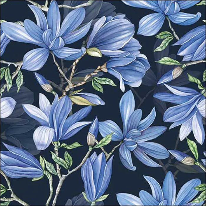 Luncheon Napkin Magnolia Acuminata Blue