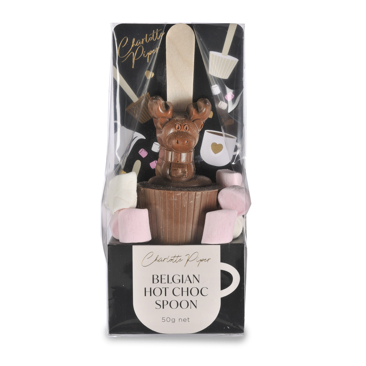 Hot Chocolate Reindeer Spoon | Milk - Charlotte Piper 50g