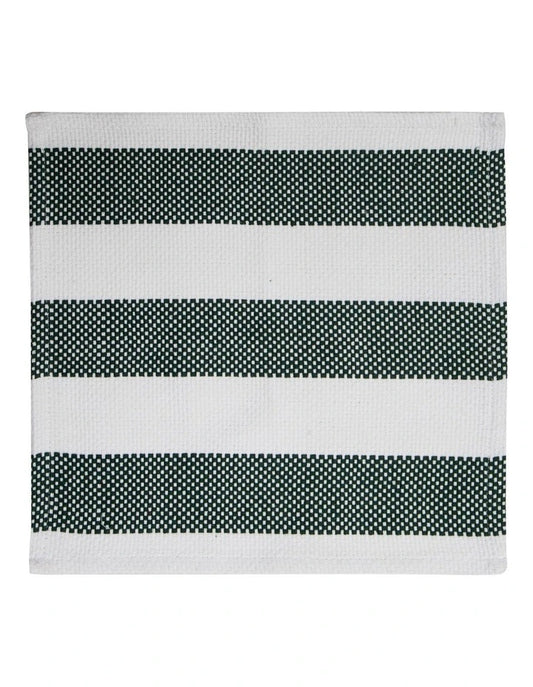 Stripe Green Kitchen Towel & Dishcloth Set 4pce