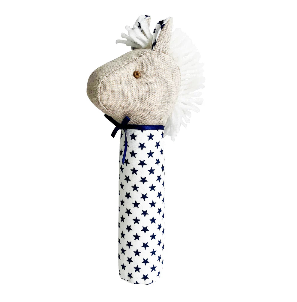 Squeaker - Horse White Navy Star