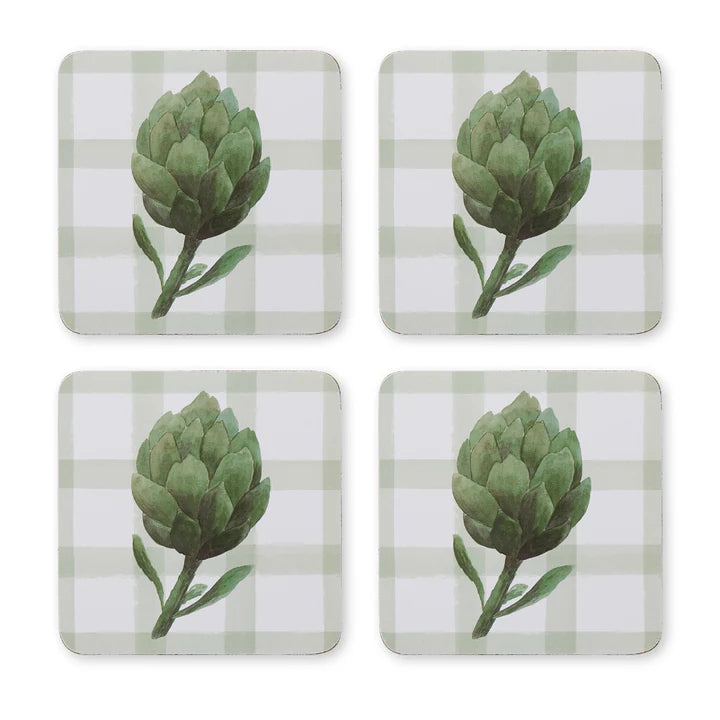 Artichoke Coasters Set 4