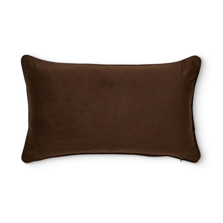 Mira Velvet Cushion | Chocolate
