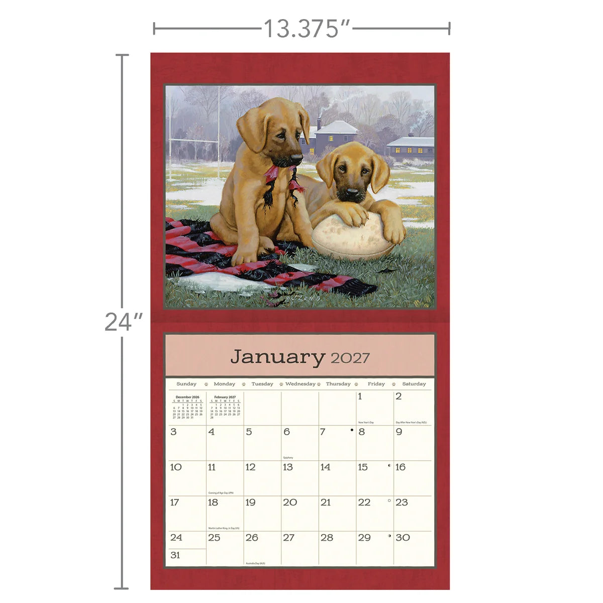 Puppy 2027 Wall Calendar