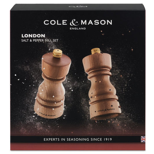London Natural Beech Salt & Pepper Mill Set