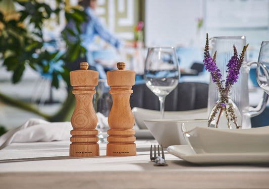 London Natural Beech Salt & Pepper Mill Set