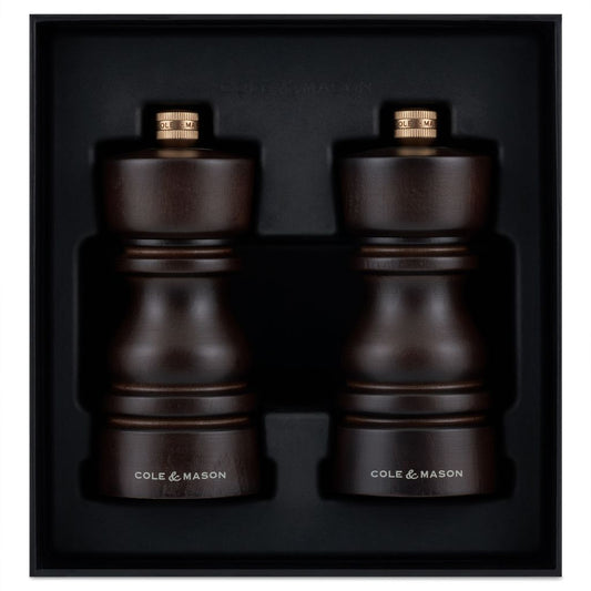 London Chocolate Wood Salt & Pepper Mill Set