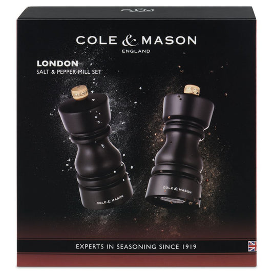 London Chocolate Wood Salt & Pepper Mill Set