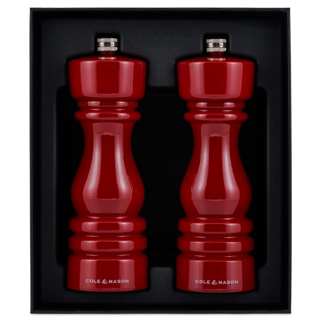 London Red Gloss Salt & Pepper Mill Set