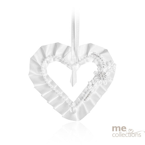 Heart Open Satin Frill Asst