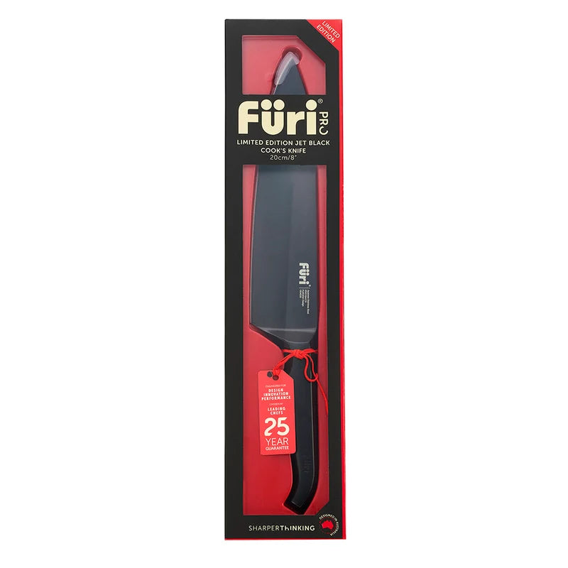 Furi Pro Jet Black Cooks Knife 20cm