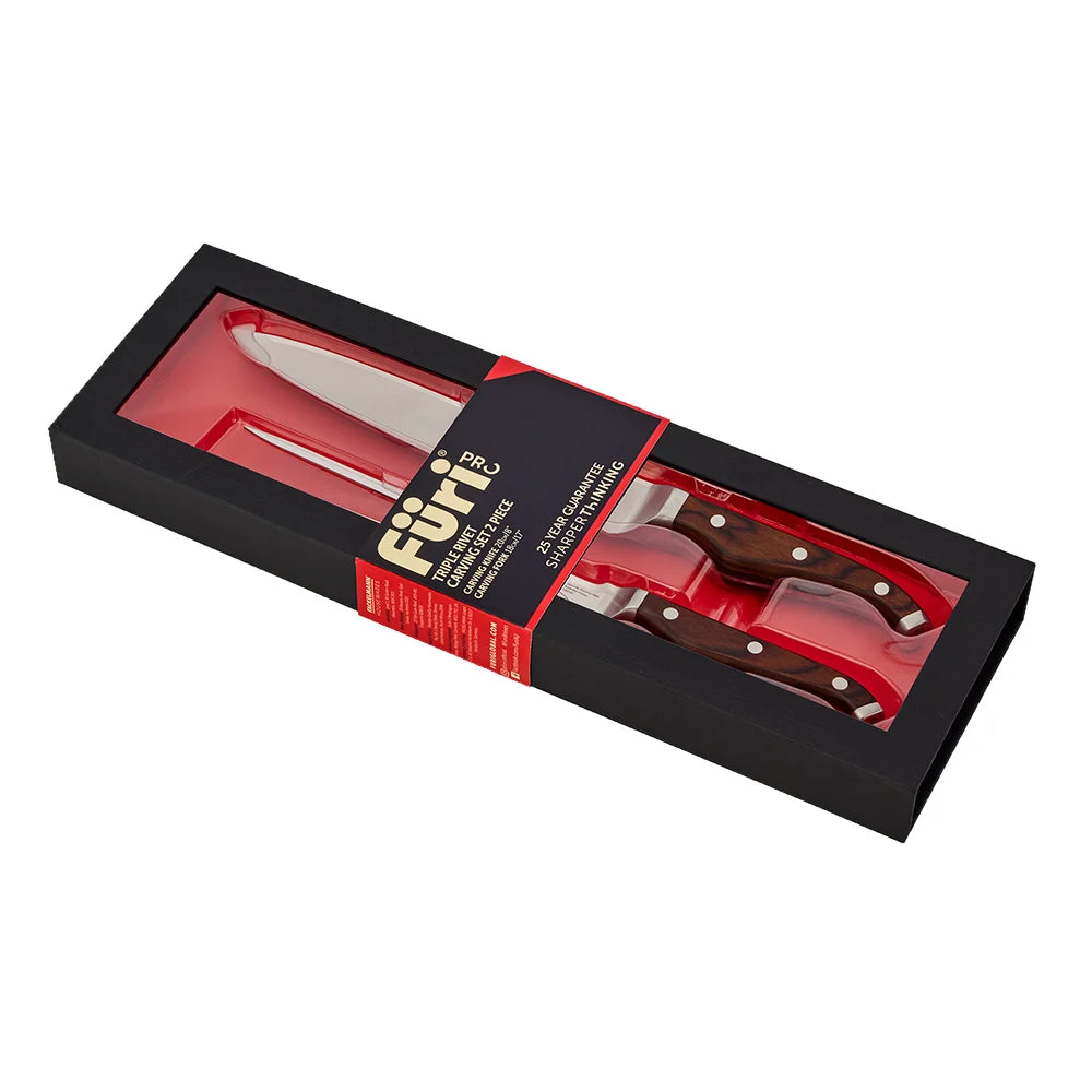 Furi Triple Rivet Carving Set 2pce