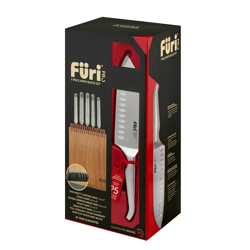 Furi Pro 7pce Open Slat Knife Block Set