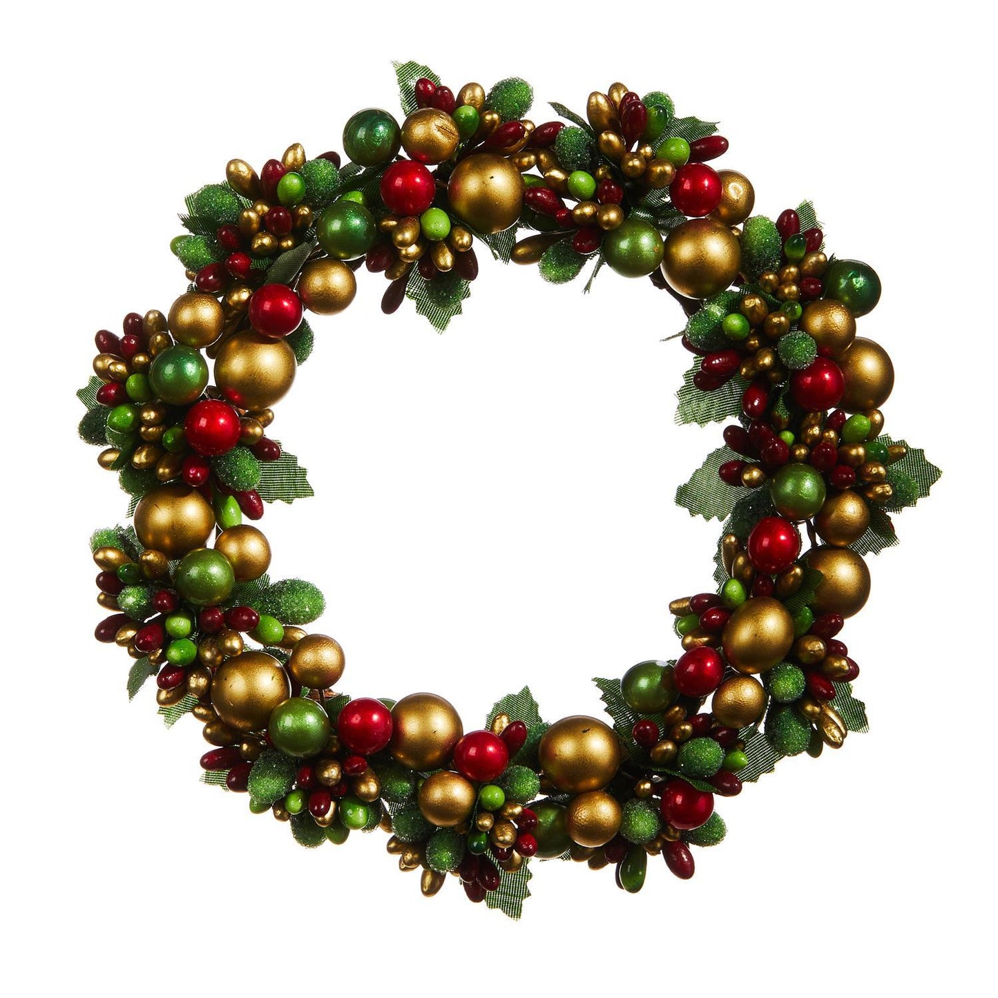 Red/Gold Berry Wreath/Candle Ring