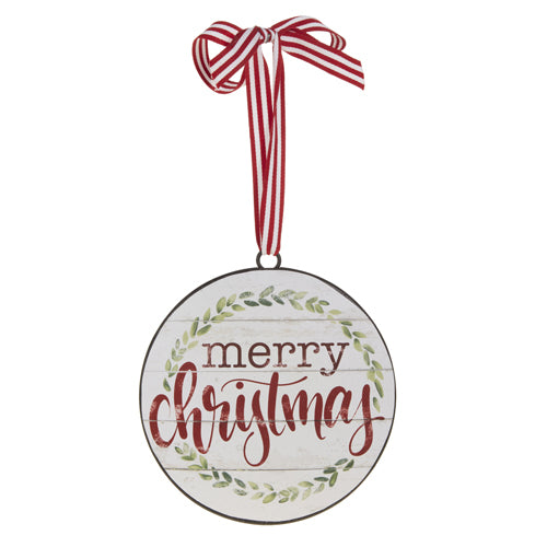 Hanging Ornament Merry Christmas Disc