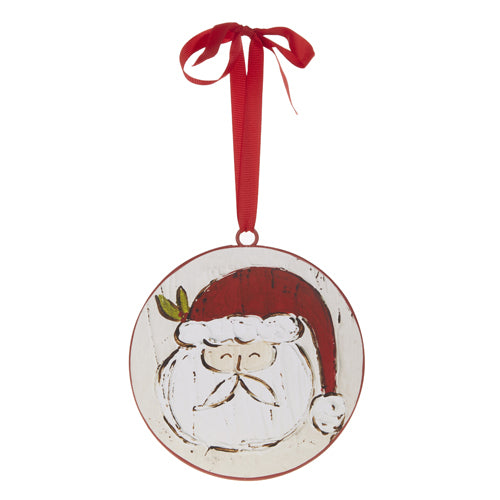 Hanging Ornament Santa Face Disc