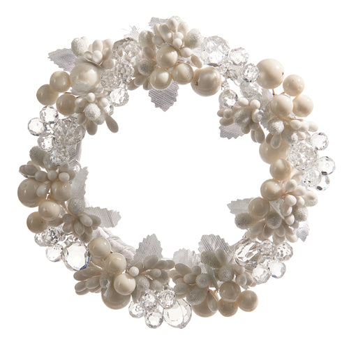 White Berry Wreath/Candle Ring
