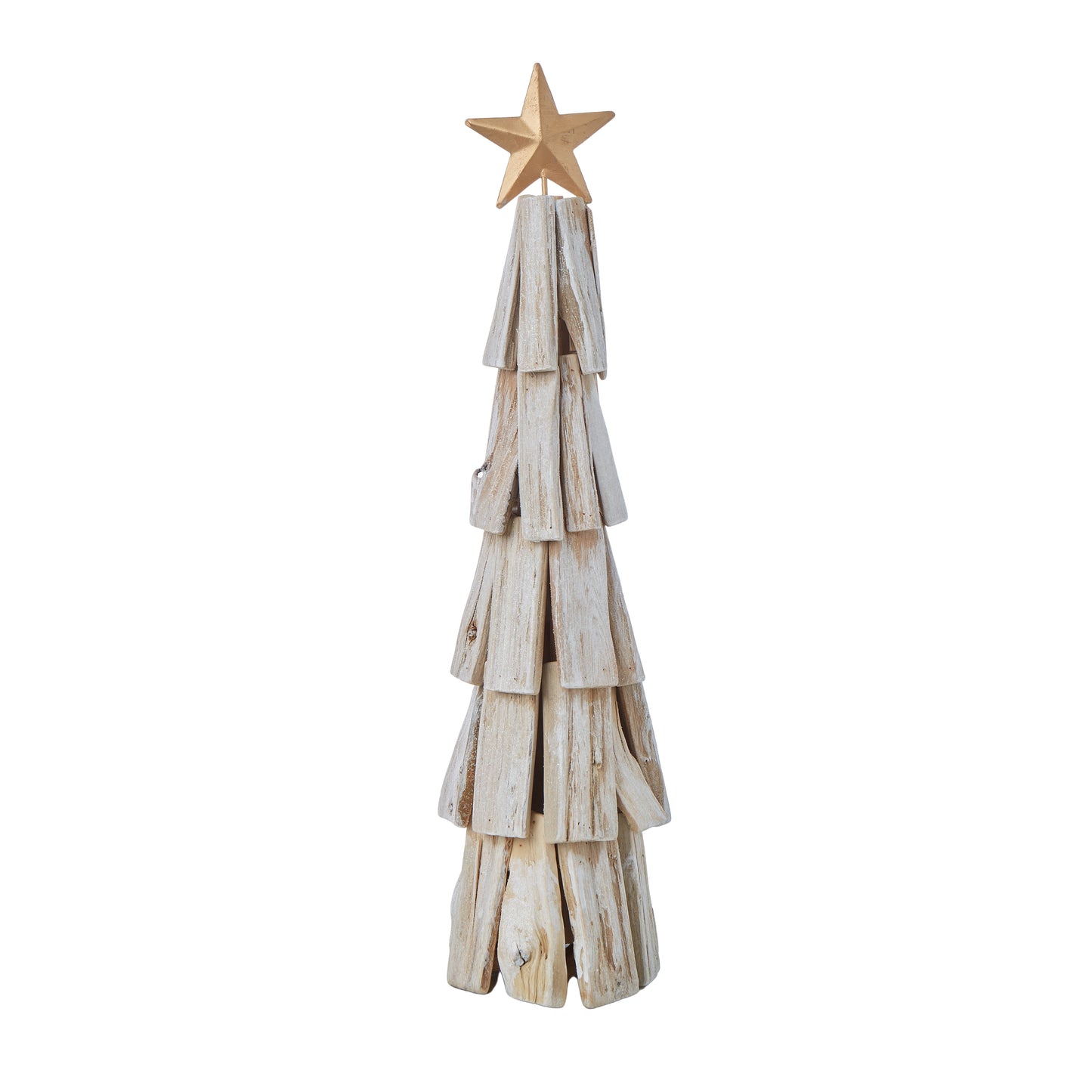 Wooden Tree w/Star 44cm