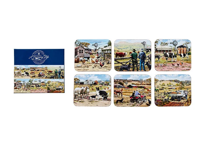 A Farming Life Coasters 6pk