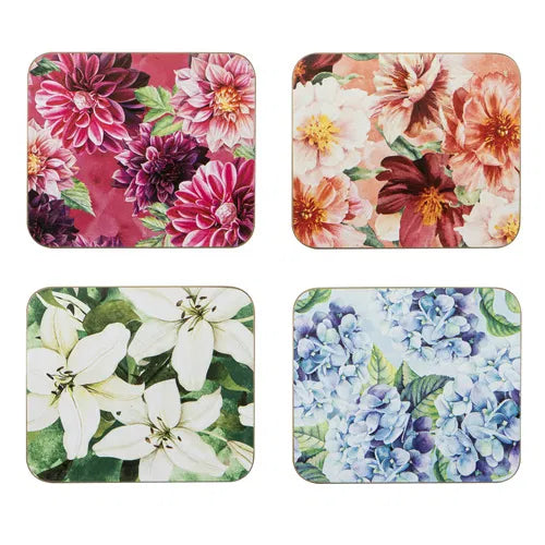 Bold Blooms Coasters 4pk