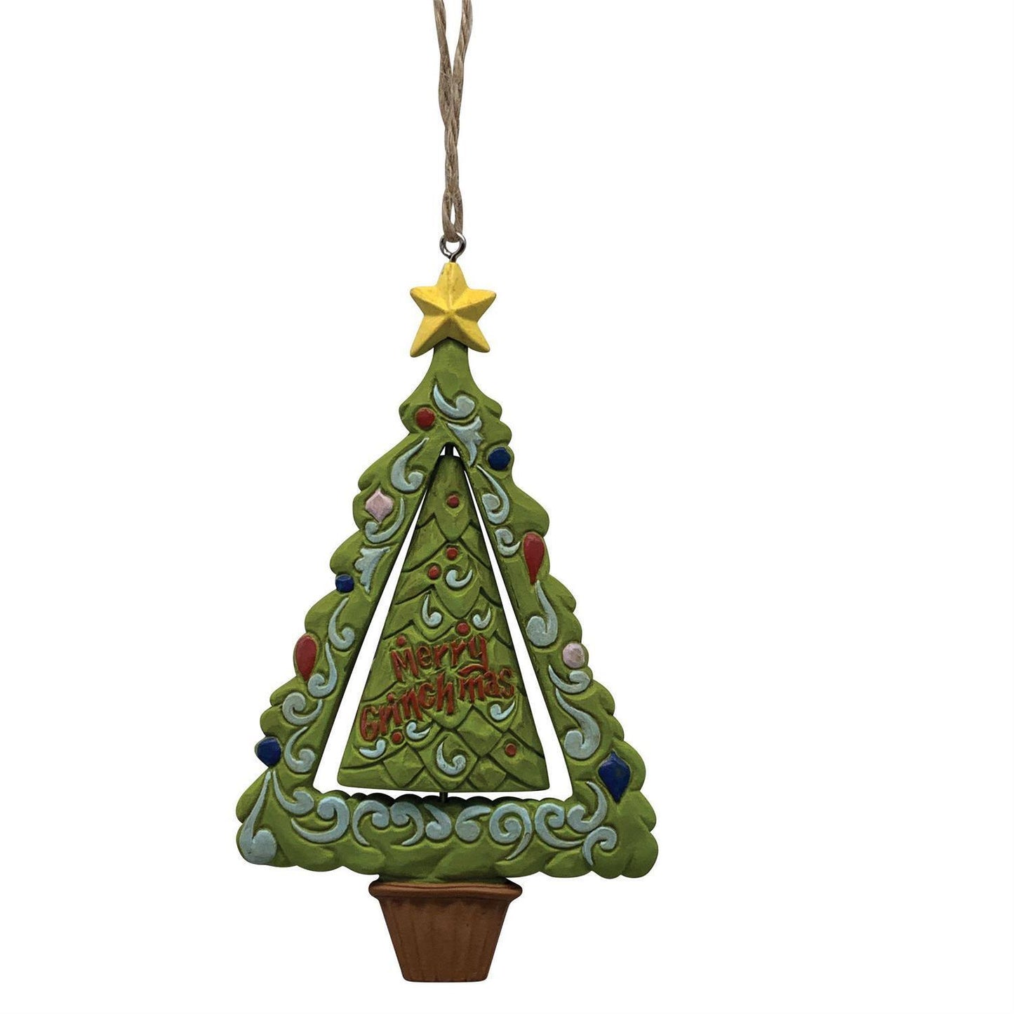 Grinch Gnome/Tree Rotating Hanging