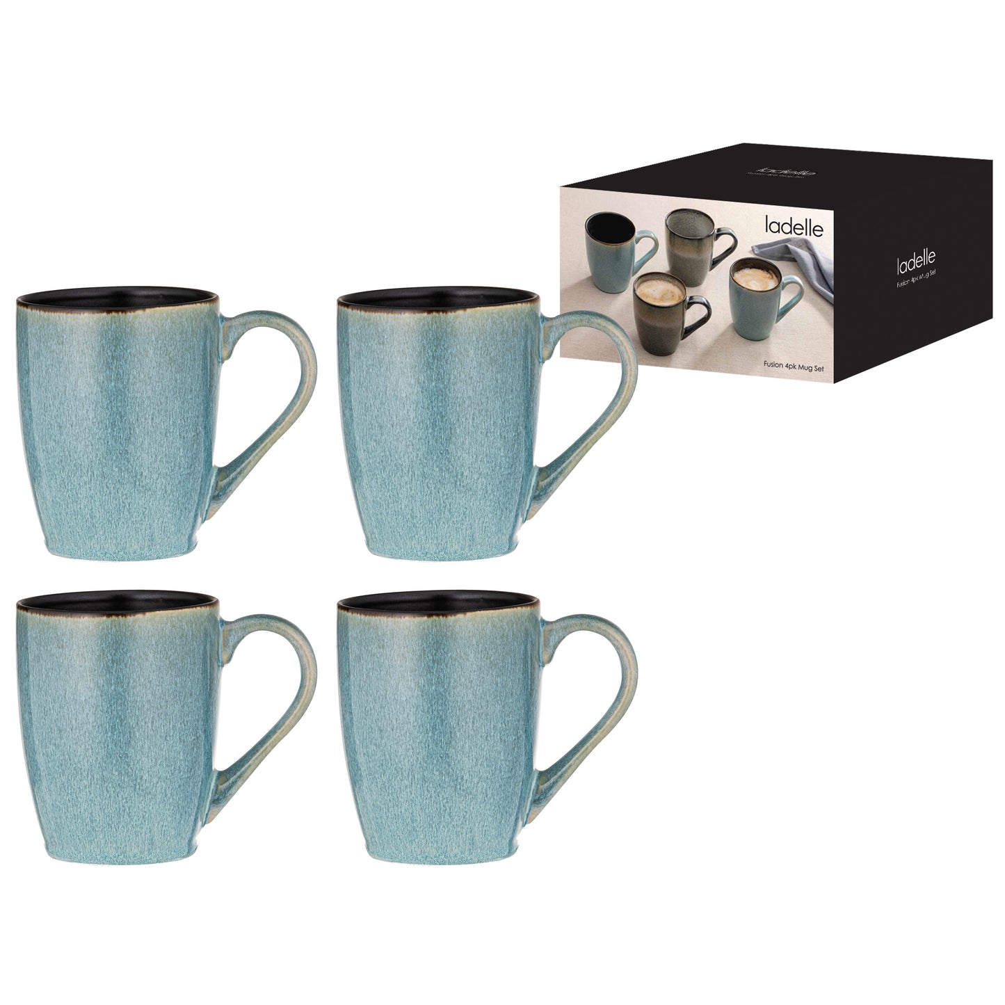 Fusion 4 Pack Mug Set | Teal