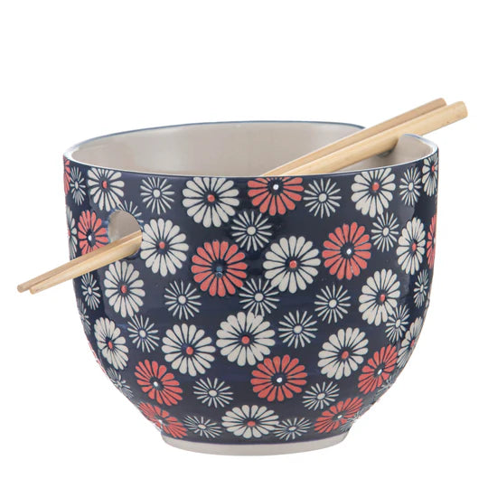 Nara Flora Noodle Bowl w/Chopsticks
