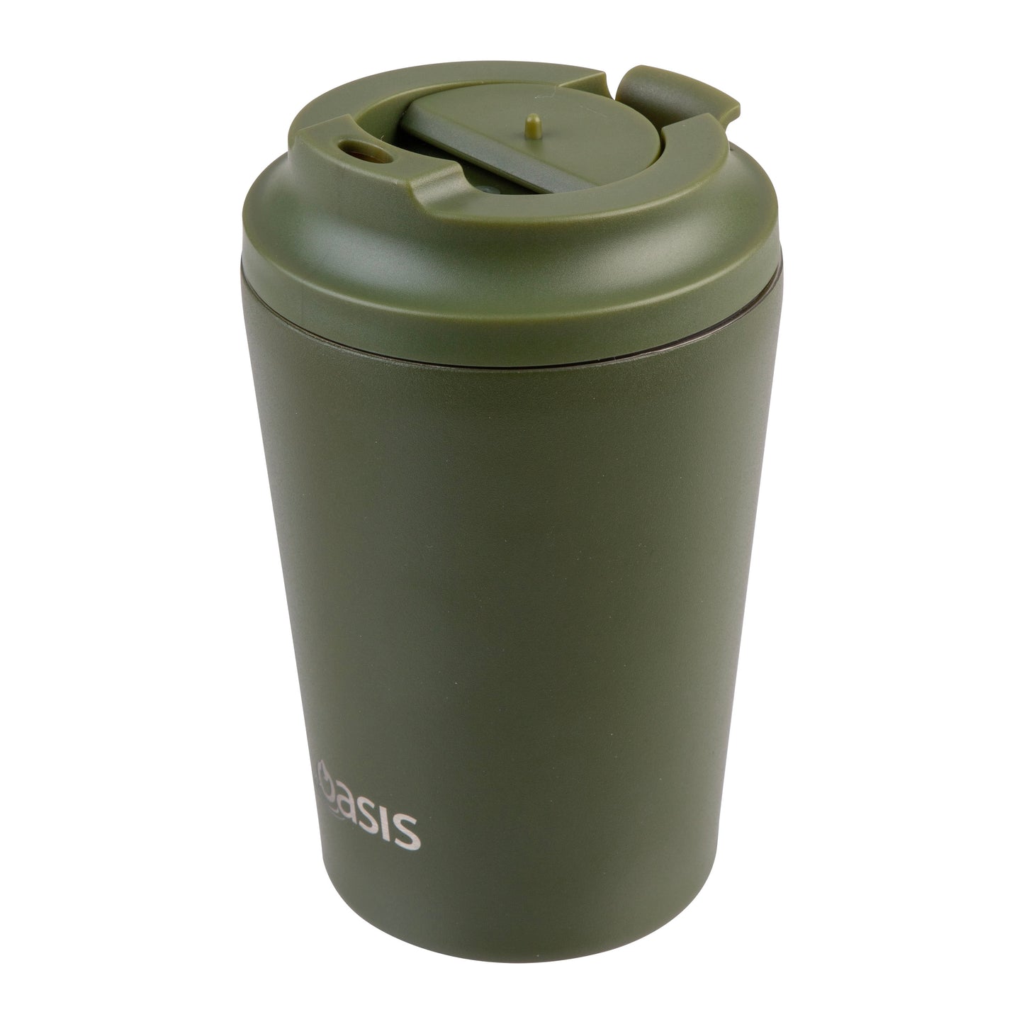 Ceramic Lined S/S Double Wall Coffee Cup | Forest Green 360ml