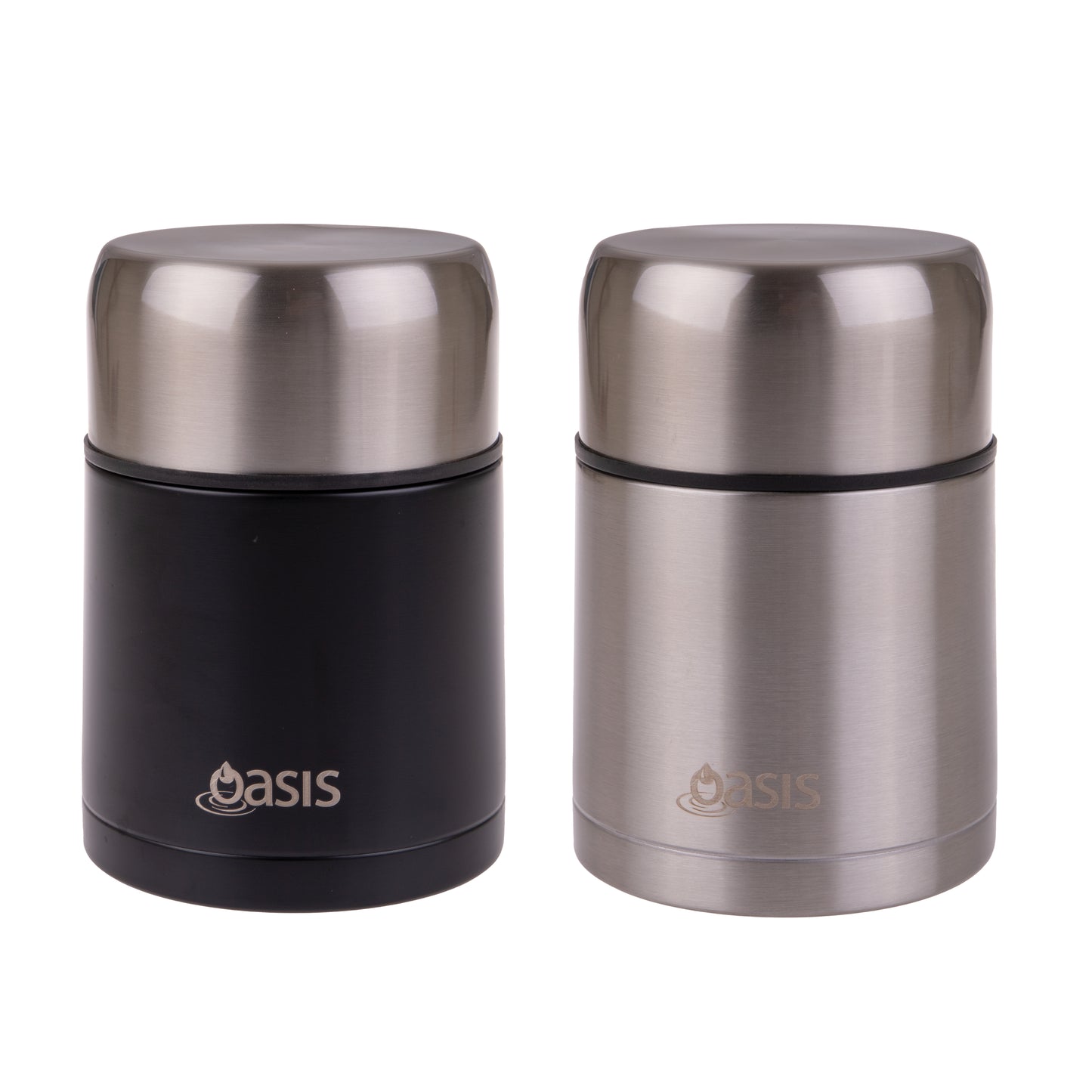 Insulated Food Flask with Spoon | Matte Black 800ml