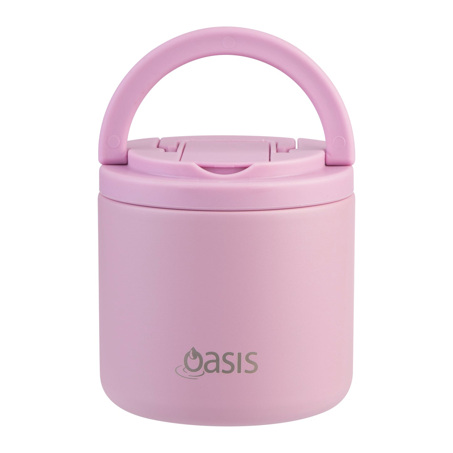 Double Wall S/S Insulated Food Flask w/Quick Release Lid & Spork | Blush 550ml