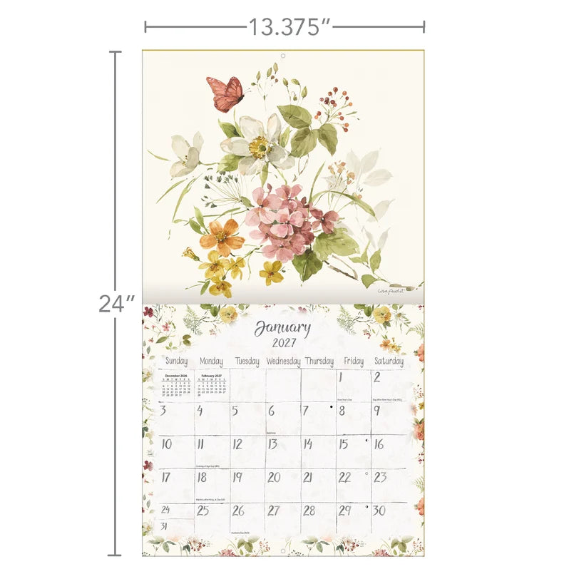 Watercolour Seasons 2027 Wall Calendar