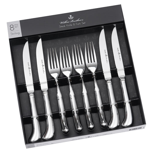 Wilkie Pistol Steak kinfe & Fork Set 8pce