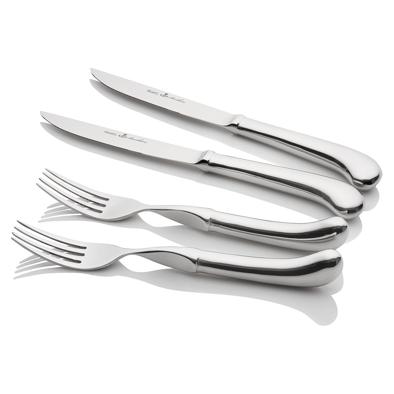 Wilkie Pistol Steak kinfe & Fork Set 8pce