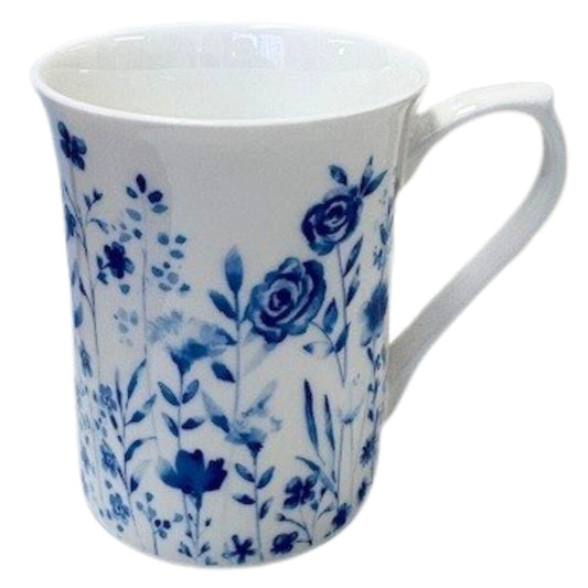 Queens Aquarelle Mugs Blue Asst