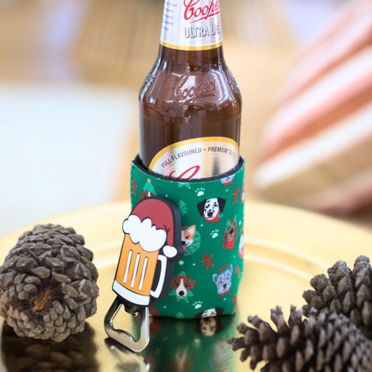 Christmas Stubby Cooler | Dogs