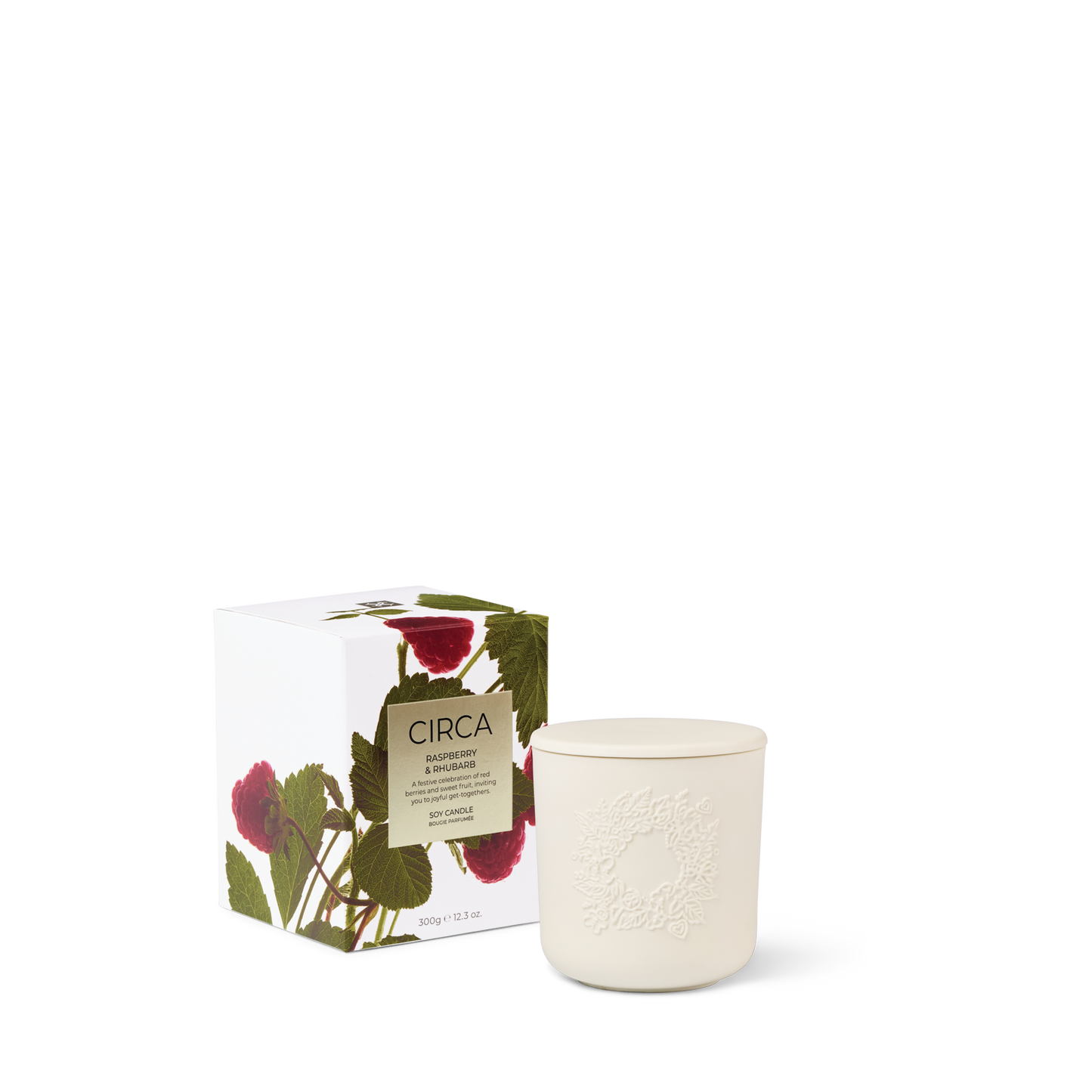 Raspberry & Rhubarb 300g Candle