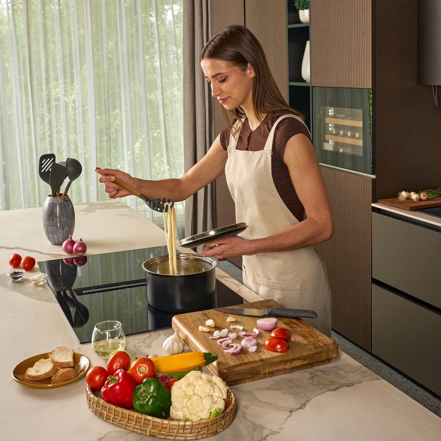 Zyliss Spaghetti Server Oak Wood