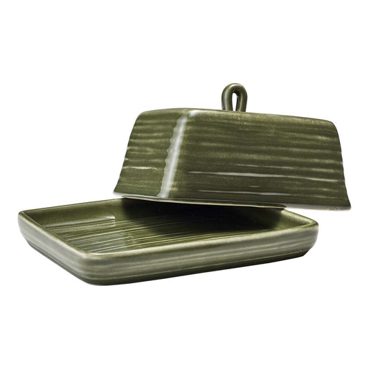Ottawa Moss Butter Dish & Tray