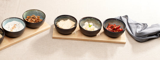 Fusion 4pce Bowl & Tray Set | Teal