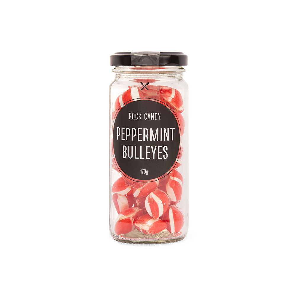 Rock Candy Jars - Peppermint Bullseyes 170g