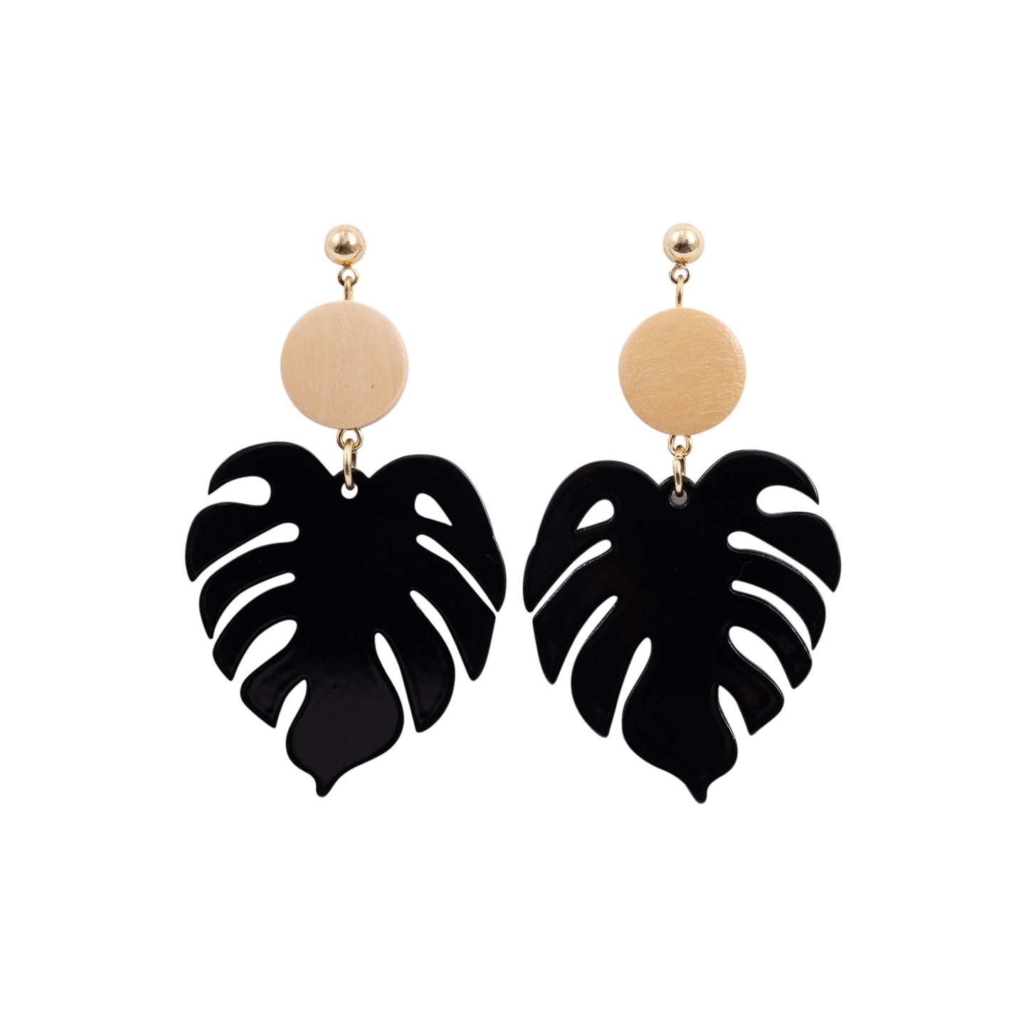 Kiki Earrings | Black Leaf
