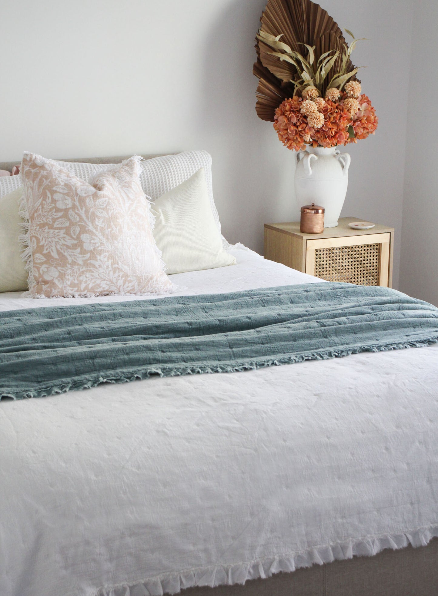 Bedspread Washed Blue