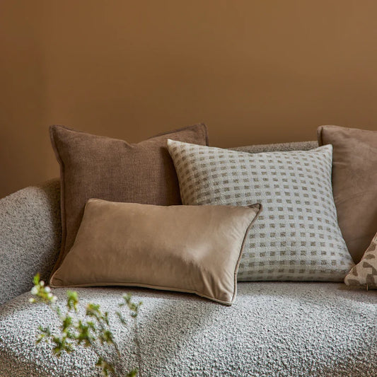 Mira Velvet Cushion | Fawn