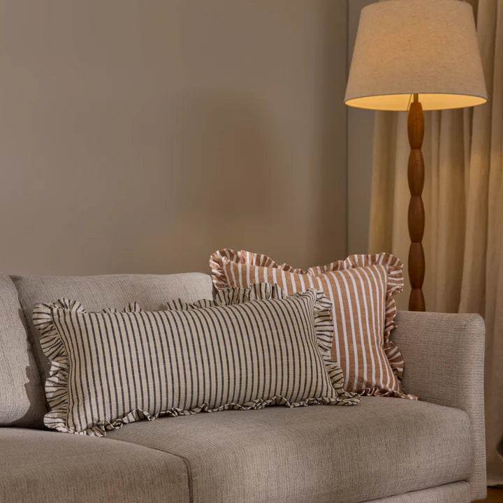 Ruffles Stripe Cushion | Cinnamon
