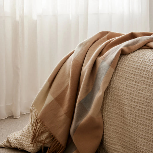 Harley Neutral/Charcoal Throw