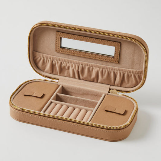 Ambrosia Rectangular Jewellery Case | Nude