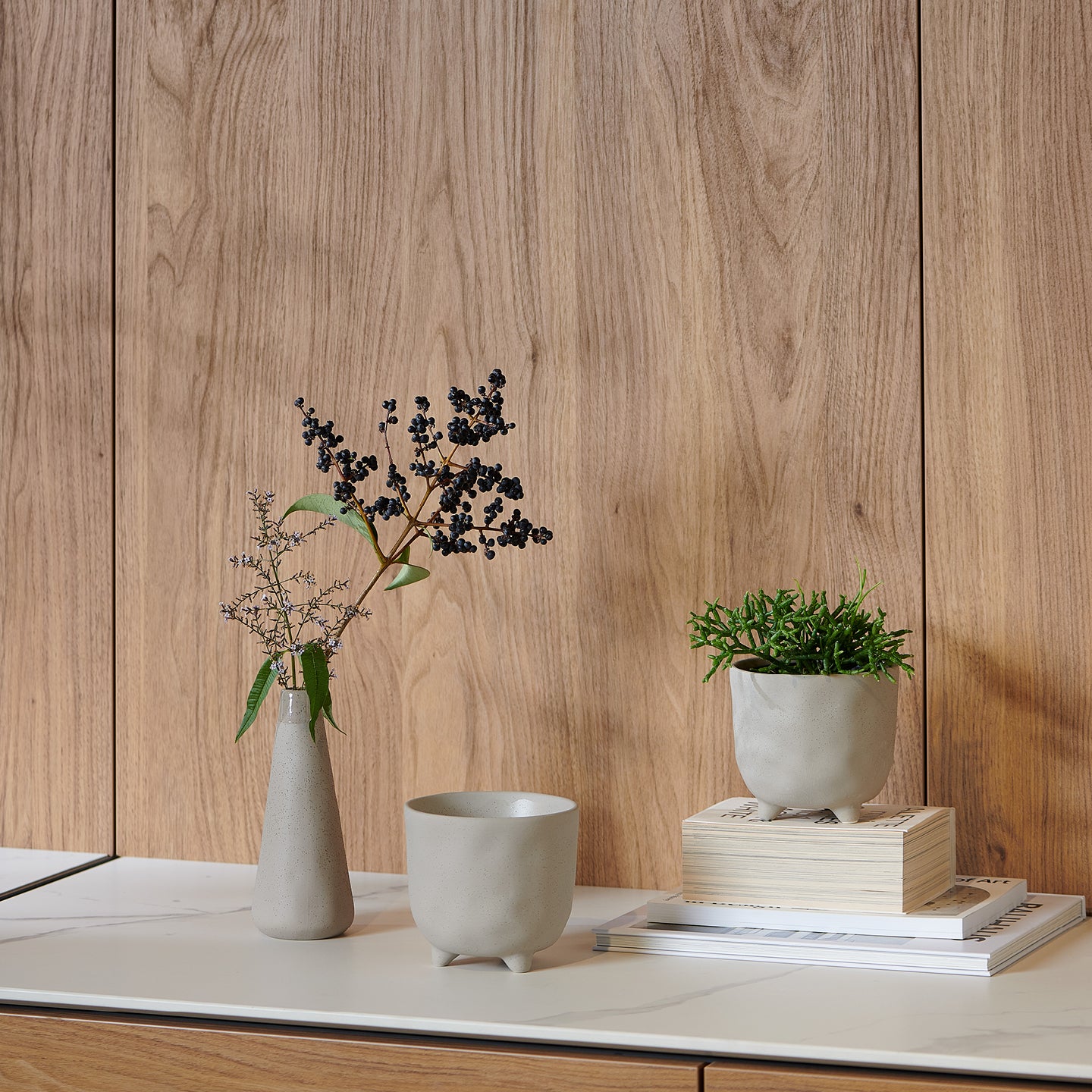 Candle - Flora Pebble Grey