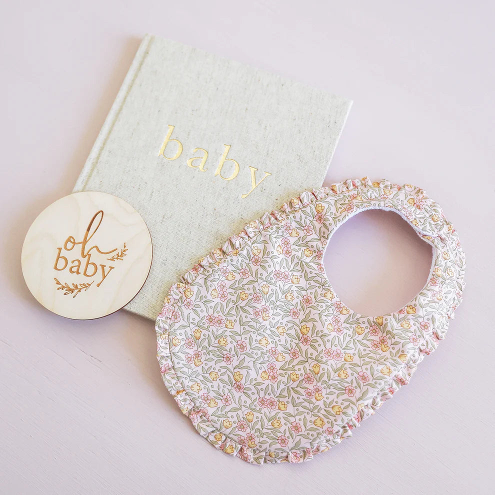 Ruffle Edge Bib | Blossom Lily Pink